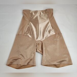 NAOMI & NICOLE Warm Beige Comfort Black Hi Waist Shaper Thigh Slimmer Size 2X